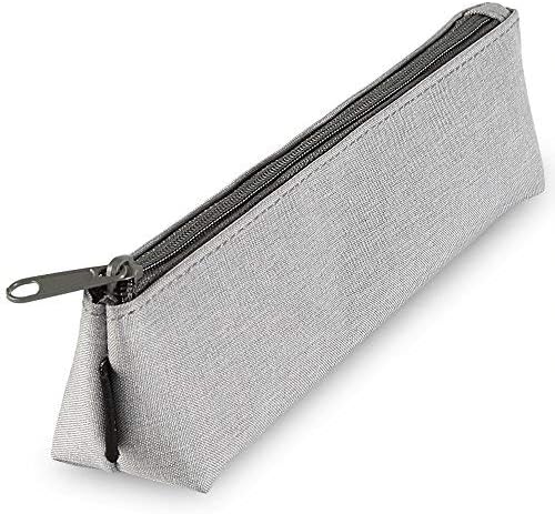 Portable Stylish Pen Bag,Stationery Pouch,Multi-Colored Pencil Bag,Cosmetic Pouch Bag,Compact Zipper Bag (Light Gray)