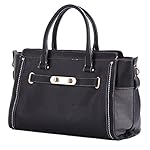 Pet Carrier Dog Puppy Chihuahua Pug tote Handbag Dog Cat Kitty Travel Bag PU Leather (Black)