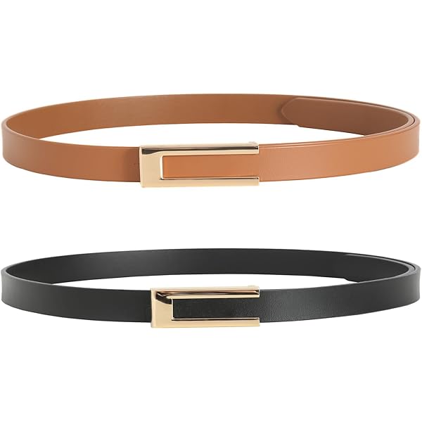 Amazon.com: YooAi Womens Belt Leather Skinny Thin Waist Belt  display picture 2