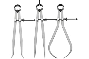GENERIC 3 Piece Spring Caliper/Divider Set, 8 inches Inside Spring Outside Divider Caliper Set, Calipers Measuring Tool for Wood Turning Lathe Projects