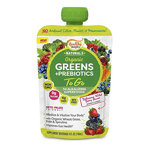 Healthy Delights Naturals Organic Greens + Prebiotics to Go, 6Count