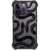 CASETiFY Ultra Impact iPhone 14 Pro Case [5X Military Grade Drop Tested / 11.5ft Drop Protection] - Black Kingsnake - Clear Black