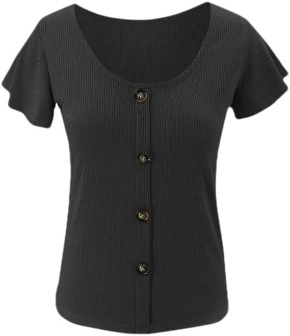 Amazon Cheelot 女性夏半袖oネックソリッドボタンフロントブラウスtシャツ Tシャツ カットソー 通販 Amazon Cheelot 女性夏半袖oネックソリッドボタンフロントブラウスtシャツ Tシャツ カットソー 通販