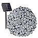 Toodour Solar Christmas Lights, 72ft 200 LED 8 Modes Outdoor Christmas String Lights, Waterproof Solar String Light for Xmas Tree, Fence, Holiday, Party, Balcony, Outdoo Xmas Decorations - White