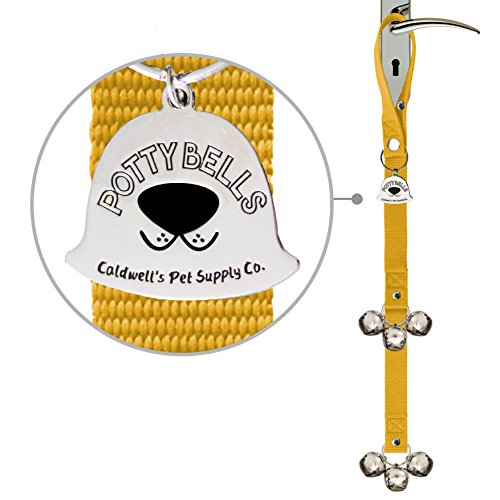 Caldwell's Pet Supply Co. Potty Bells Housetraining Dog Doorbells for Dog Training and Housebreaking Your Doggy. 1.4 Inch Dog Bell with Doggie Doorbell and Potty Training for Puppies (Yellow) - Thumbnail 4