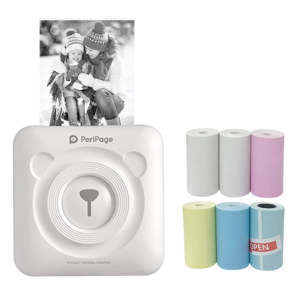 Portable Smart Photo Printer, Mini Wireless Thermal Printer Label Memo Receipt Instant Sticker Print