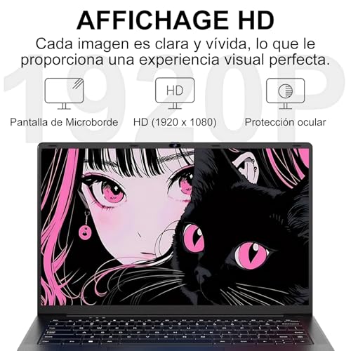 Laptop 14 Inch Celeron N5095 Upto 2.9 GHz Laptops 8GB RAM 256GB SSD TF 1TB LPDDR4 Win11 5G WiFi 1920*1080 FHD Mini HDMl Laptop Protective Film Spanish – Gold Metallic Body-69