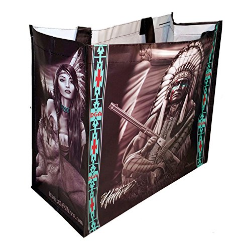 DGA Day of the Dead Art Shopping Tote Bag Reusable - Original Native American