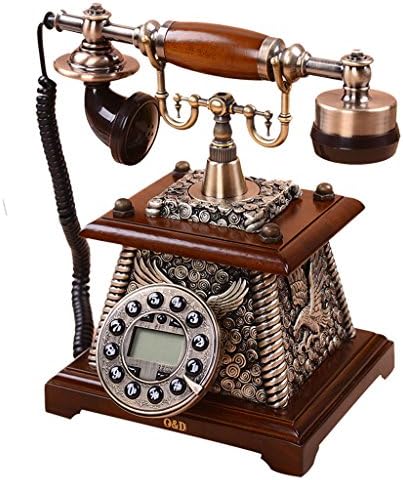 Edge To Corded Telephones European retro fashion antique wooden phone holder creative home decor gift vintage antique telephones Home living room phone