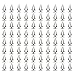 Sutemribor 200 Pieces 7mmx9.5mm Silver Bullet Cone Spike and Stud Metal Screw Back for DIY Leather Crafts