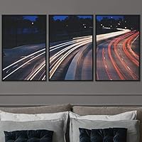 3 Piece Framed Canvas Wall Art Colorful Industrial Lights Canvas Prints Home Artwork Decoration for Living Room,Bedroom - 16