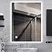Hans& Alice LED Wall Mounted Backlit Mirror, Bathroom Vanity Makeup Mirror–Dimmable, Anti Fog, Touch Screen and 90+ CRI (36''x28'')