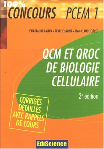 QCM et QROC de biologie cellulaire