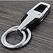 Jzcky Shzrp Men's Premium Car Key Creative Stainless Steel Business Gifts Key Ring Waist 2-ring Key Chain (Silver)