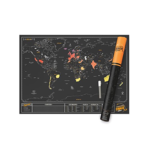 World Scratch Map With Chalk Pen – Write On Scratch Off Map – Exclusive
World Scratch Poster with Counties, Cities, & Capitals – Fun & Vibrant
Colors – Unique Gift For Travelers – Black