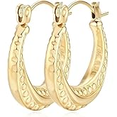 Gold Earrings for Women 14K Gold Hoop Earrings for Women Hoop Earring Rotating Small Ball Design Hypoallergenic Earring for Everyday Wear