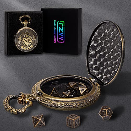 DND 6mm Micro Polyhedral Dice Set with Pocket Watch