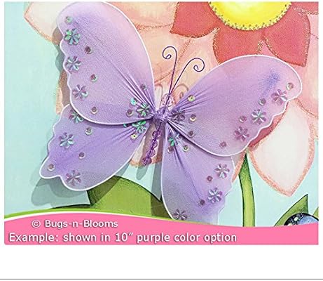 Hanging Butterfly Medium 10 Dark Gray Grey Twinkle Nylon Butterflies Mesh Decorations Decorate Baby Nursery Bedroom Girls Room Ceiling Wall Decor Wedding Birthday Party Baby Shower Bathroom Kid Art