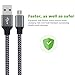 Amoner Micro USB Cable, Premium 6FT Nylon Braided High Charging Speed Cord for Android, Samsung Galaxy, HTC, Nokia, Blackberry, Sony and Other Tablet Smartphone(Black,3 Pack)