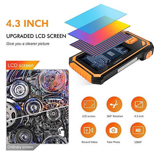 Borescope Inspection Camera, LONOVE Industrial Endoscope Camera HD 5