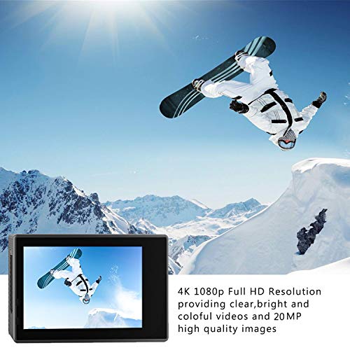 NINE CUBE Action Camera 4k Ultra HD WiFi 20MP, 30M deep Underwater Camera, 170°Wide Angle Sports Cam,2.0’’LCD, 2.4G Remote Control, External Mic,EIS,2Pcs Rechargeable Batteries & Installation Kits
