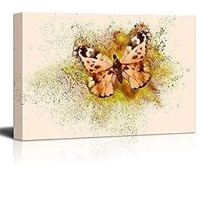 Canvas Wall Art Gorgeous Colorful Butterfly Pictures Home Wall Decorations for Bedroom Living Room Paintings Canvas Prints Framed - 12x18 inches