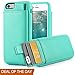 iPhone 6S Wallet Case, iPhone 6 Leather Case, LAMEEKU Shockproof Wallet Cover Leather Wallet Case with Credit Card Slot Holder, Protective Cover Compatible for Apple iPhone 6 / 6S 4.7'' - Mint Green
