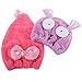 kilofly 2pc Soft Absorbent Dry Hair Cap Kids Quick Drying Towel Head Wrap Set