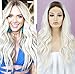 Platinum Blonde Wig Lace Front Wigs for Women Synthetic Ombre Wig 22 inches