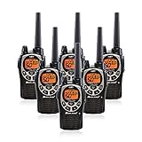 Midland GXT1000VP4 50 Channel GMRS Two-Way Radio - Up to 36 Mile Range Walkie Talkie - Black/Silver (Pack of 6)