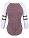 makeitmint Women's Color Contrast 3/4 Stripe Sleeve Baseball T-Shirt Top [S-3XL]