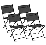 Yaheetech Patio Portable Dining Chairs Set of 4