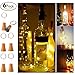 6 Pack Solar Powered Wine Bottle Lights, 20 LED Waterproof Copper Cork Solar Lights for Wedding Christmas, Outdoor, Holiday, Garden, Patio, Pathway Decor (Warm White)