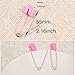 Waykino 50PCS Kids Pins Plastic Head Baby Safety Pins Safety Hold Clip Locking Infant Cloth Diaper(Pink)