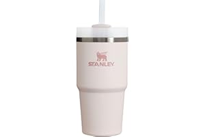 Stanley Quencher H2.0 FlowState Stainless Steel Vacuum Insulated Tumbler with Lid and Straw for Water, Iced Tea or Coffee, Smoothie and More, Rose Quartz 2.0, 20oz