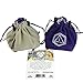 Third Die Dice Bag - Handcrafted And Reversible Drawstring Bag That Stands Open On The Table - For All Your Gaming Needs - Purple and Light Gray
