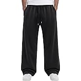 ZUGJAM Men's Baggy Sweatpants Wide Leg Lounge Sweat Pants with Pockets