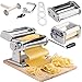 VonShef Pasta Maker, 3 in 1 Pasta Machine Stainless Steel, Pasta Roller with 3 Cut Press Blade Settings, Table Top Clamp and Pasta Measuring Tool for Homemade Spaghetti, Fettuccini