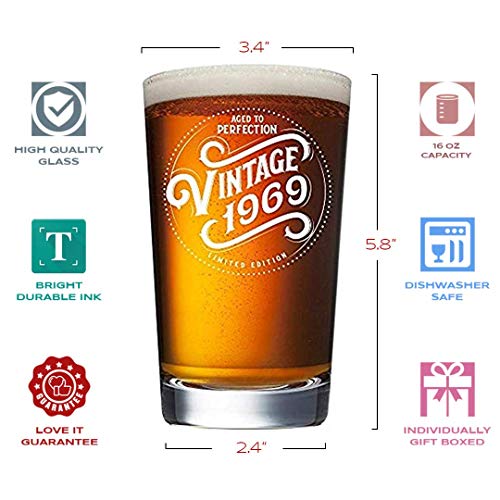 1 1969+Birthday+Gifts+Women+Glass