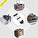 FXICAI Bag Bungee Luggage Straps Adjustable Travel Suitcase Belt Tags Label Accessories (Black-Set of 3)