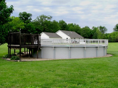 Blue Wave NE1333 Above Ground Pool Fence Kit, 2 Sections, Taupe - Thumbnail 2