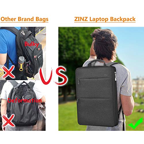 Slim & Expandable Laptop Backpack 15 15.6 16 Inch Sleeve with USB Port