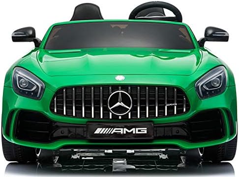KALCO TOYS UK© Latest 2019 Large Two Individual Seats Official Licensed Mercedes AMG GT R With 4 Motors 24V Battery 4WD Childrens Electric Ride On Car Kids With Parental Remote Control (GREEN)