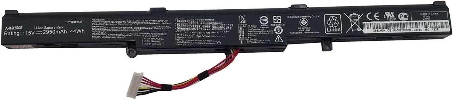 A41-X550E Laptop Battery Replacement for Asus A450J A450JF X450J X450JF K550E K550DP D451 V K550d A450 X450 X450E X450FJ A450J A450E X550E X550D X550V X550Z X550DP X550ZA X751L X751M F450(15V 44Wh) - Image 3