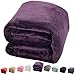 Shilucheng Goose Feathers Down Comforter, Soft 600TC Cotton Fabric, 850 Fill Power All Season Duvet Insert, Hotel Quality Comforter, Fluffy and Cozy (Purple, 91