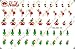 Grinch Who Stole Christmas Disney Nail Art Decals. Clear waterslide nail decals (Tattoo) Set of 47 by One Stop Nails DG-001-47