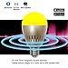 LED Music Bulb Smart Light with Bluetooth Speaker RGB Color Changing Light Ball Built-in Audio Speaker for Home Stage and Party Decoration (E27, 7W by Santaro)