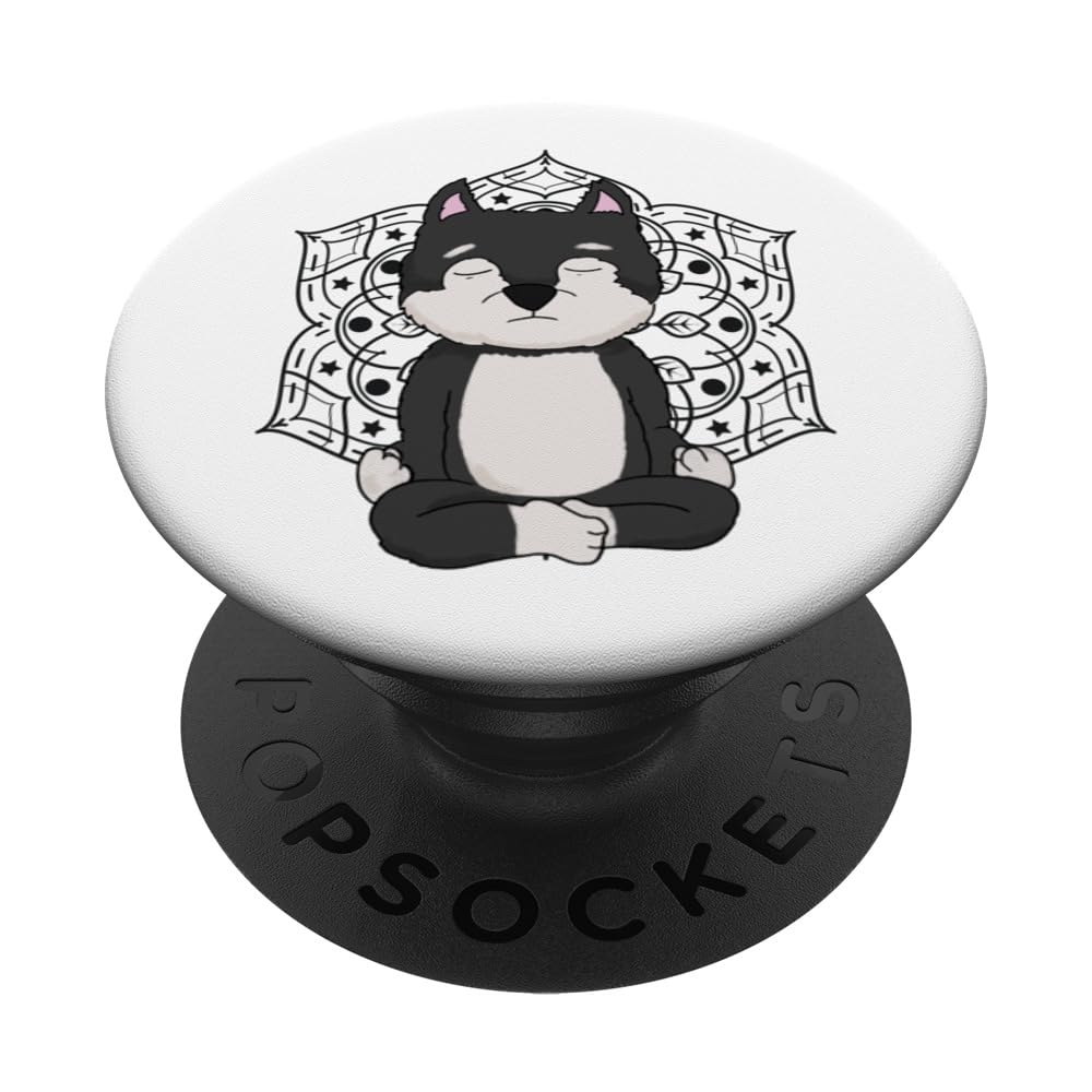 Husky Dog Meditation Yoga PopSockets Swappable PopGrip
