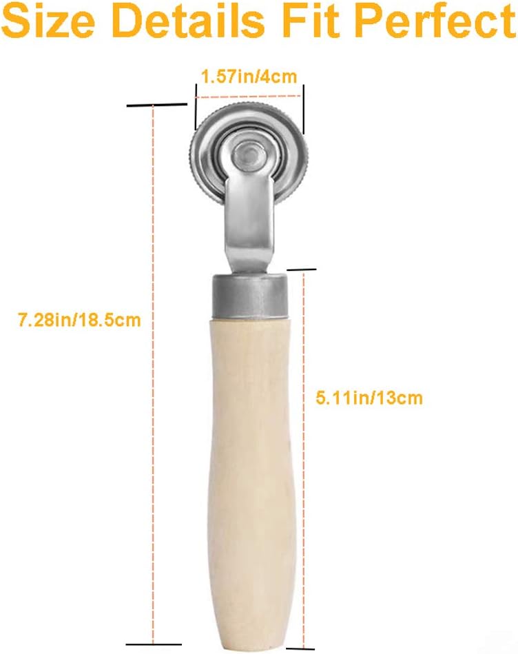 Podoy Tire Patch Wooden Handle Repair 1 1/2" Dia Roller Tool: Automotive
