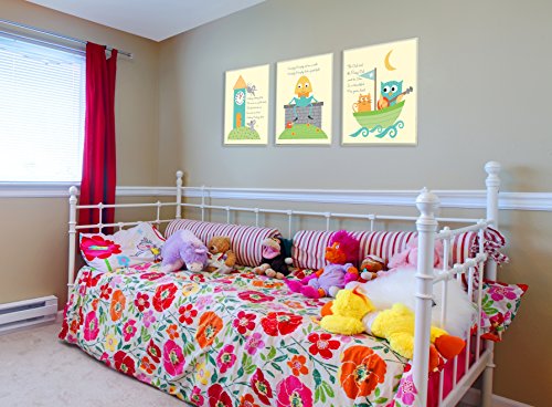 Stupell Home Dcor Classic Nursery Rhyme 3-Pc. Rectangle Wall Plaque Set, 11 x 0.5 x 15, Proudly Made in USA